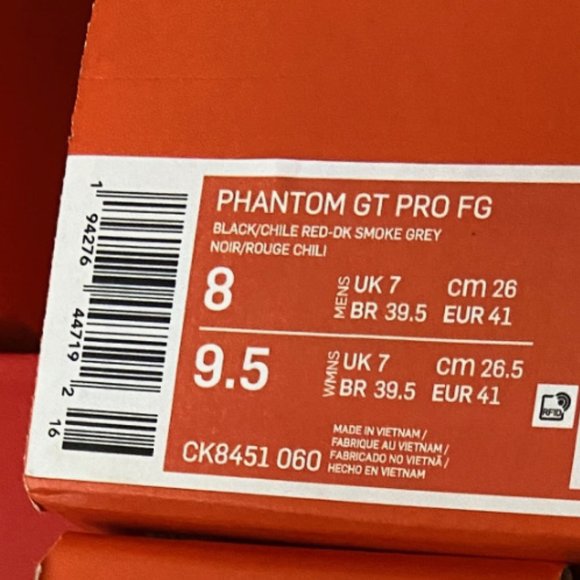 Nike Phantom GT Pro FG CK8451-060 Flyknit Soccer Cleats Men 8 Women 9.5 Black main image 13